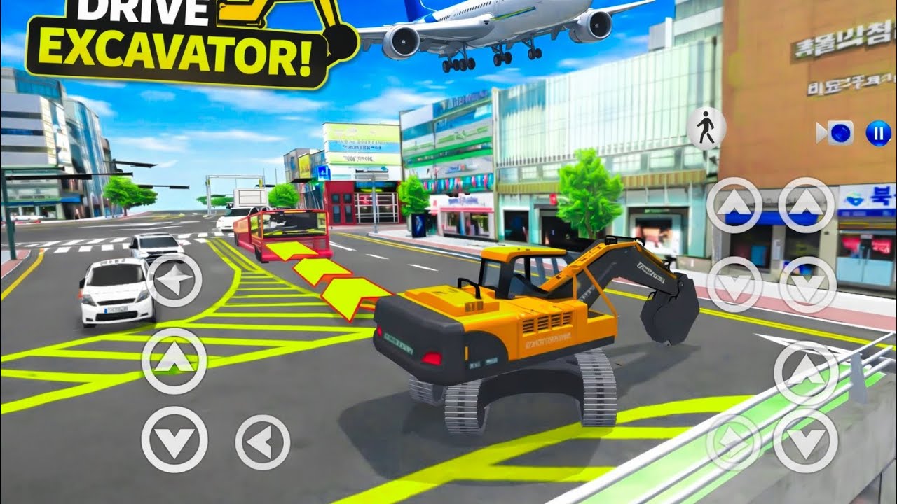 New yellow Excavator simulator😱🚜 || 3d driving class Android game play 💥 || 