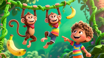 Jungle Animals Counting Song 🐘 | Fun Numbers & Animal Song for Kids | Nursery Rhymes & Baby Songs