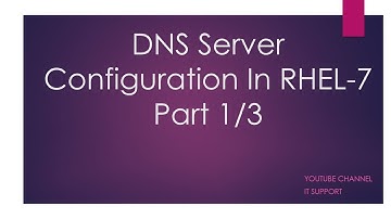 DNS Server Configurations in RHEL-7 - In Hindi Video 1/3