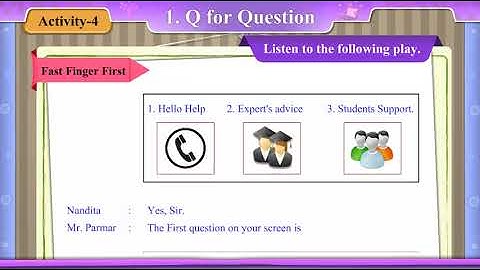 std 8 english sem 1 unit 1 activity 4 part 1