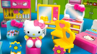 Hello Kitty Happy House Miniature with Disney Princess surprise egg by DisneyToysReview