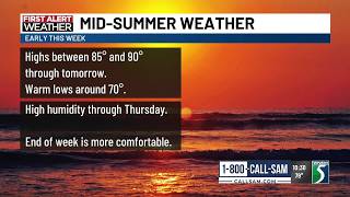 First Alert Weather Update: Hottest Day of the Week