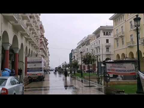 Έντονη βροχόπτωση στη Θεσσαλονίκη - GRTimes.gr