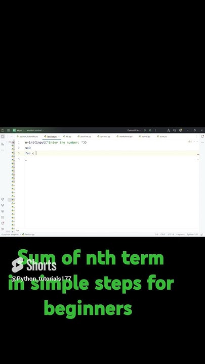 Sum of nth term in python for beginners 🔥🔥 - YouTube
