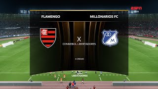 Flamengo x Millonarios - Simulando no FC 24 (PC com mods) - CONMEBOL Libertadores 2024