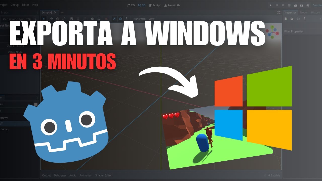 ¡EXPORTAR TU JUEGO a WINDOWS en GODOT en 3 MINUTOS! - YouTube