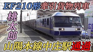 【桃太郎】EF210形牽引貨物列車 山陽本線中庄駅通過