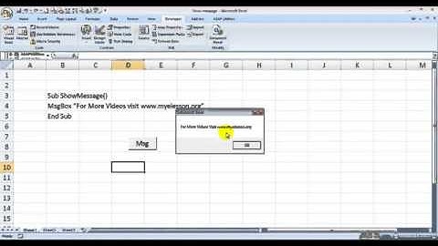 How To Create A Message Box In Excel With VBA Code