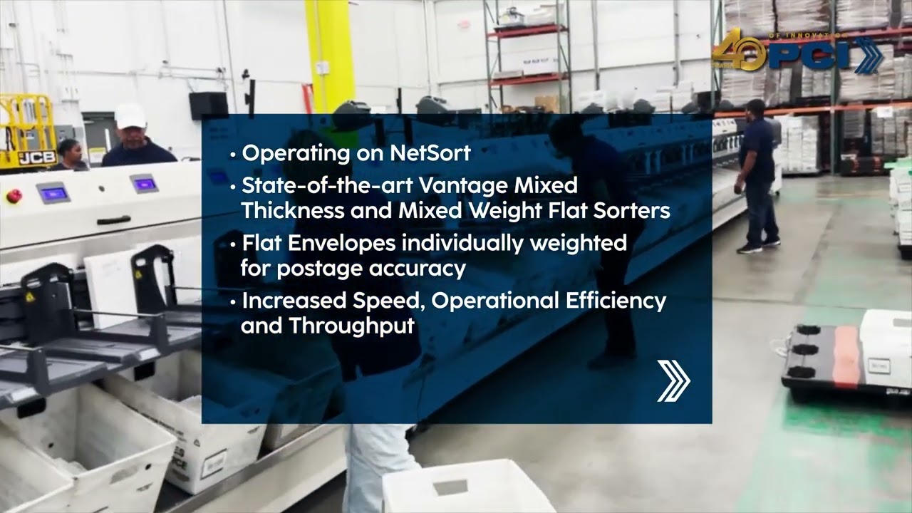 PCI® boosts capacity with high-tech BlueCrest mail sorters