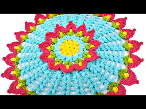         كروشية مفرشة تركية رائعة