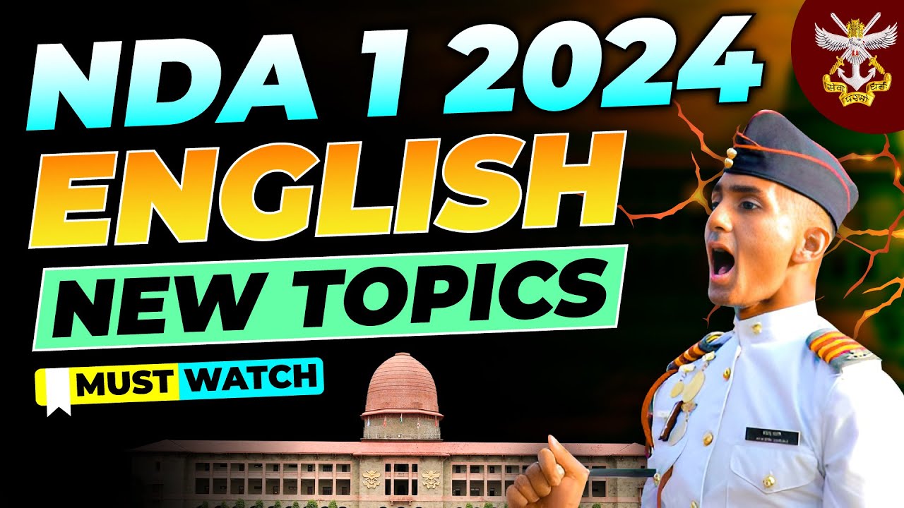 NDA 1 2024 Exam New English Topics Added in 2024 - YouTube
