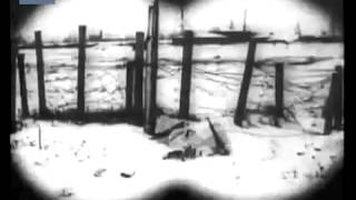Ленинградский фронт, 1943 год, зима. В перерывах между боями. Фронтовая кинохроника.