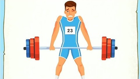 Braindom 2 Riddle Level 115 Give him a hand to lift the barbel, Solution Walkthrough