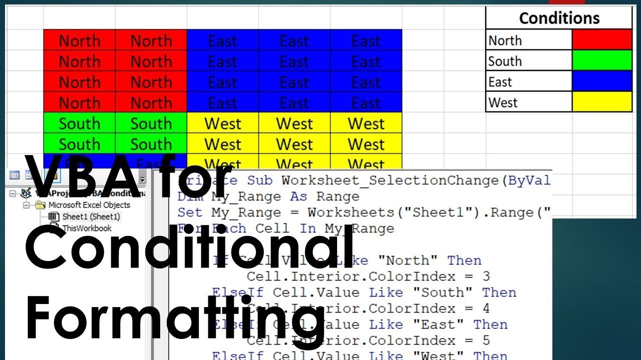 Conditional Formatting Using Vba Code Change Cell Color Basis On Condition