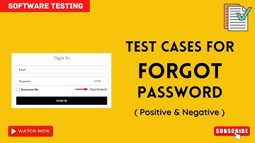 how to write test cases for forgot password | test scenarios for forgot password