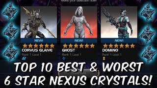 Top 10 Best & Worst 6 Star Nexus Crystals - CEO LUCK & BIGGEST SHAFTS - Marvel Contest of Champions