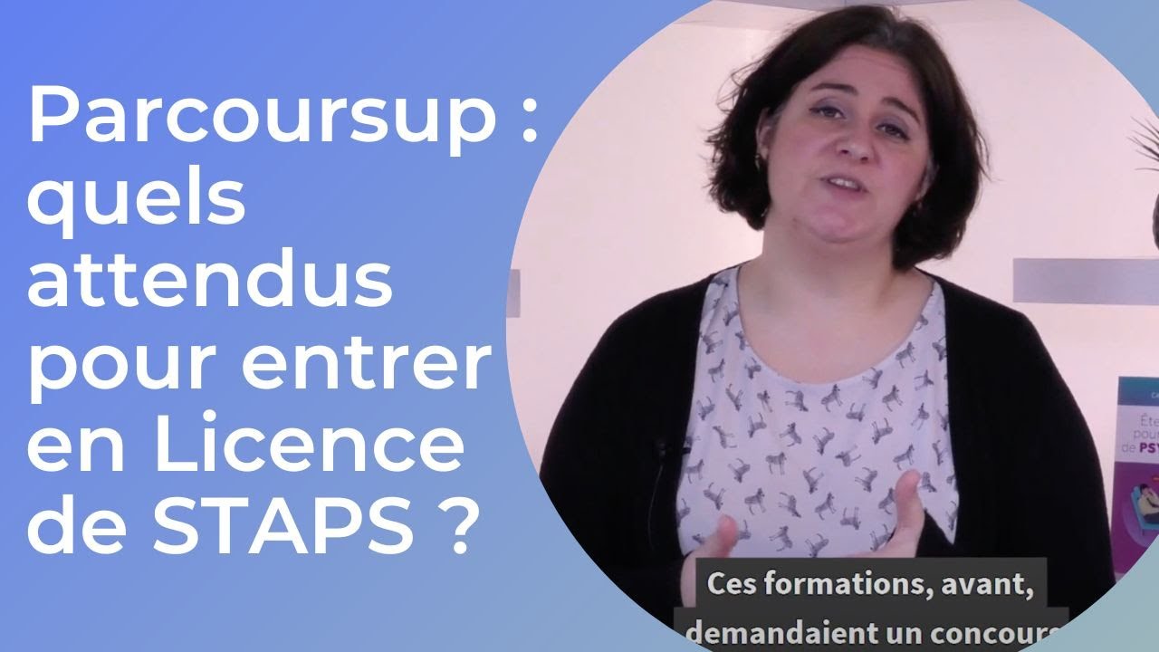 Parcoursup : quels attendus pour entrer en Licence de STAPS ?