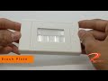 Brush Plate - In-Wall Cable Management | Glossy White