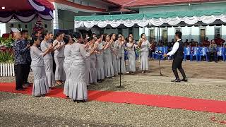 Pendanilan Juara 1 Koor Pesparawi Kab Nias 2019 kec Mau Pada Perayaan Natal Kab Nias Tahun 2019