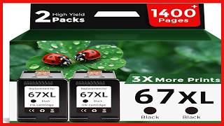 FLYFAR 67XL Black Ink Cartridges: Reliable High-Yield Replacement for HP Printers
