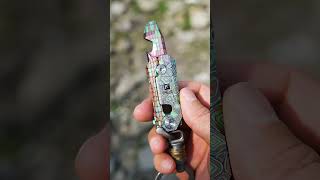 Fegve Titanium-Inlaid-Copper Quick Detachable Keychain Radish Knife