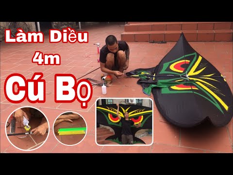 Trường Sáo Diều: Hướng Dẫn Làm Diều 4m Cú Bọ Full Carbon Từ A Đến Z | Khớp Nối Vai, Nan Cánh.v..v