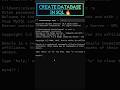 how to create database in MySQL #mysql #shorts #sql