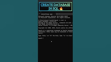 how to create database in MySQL #mysql #shorts #sql