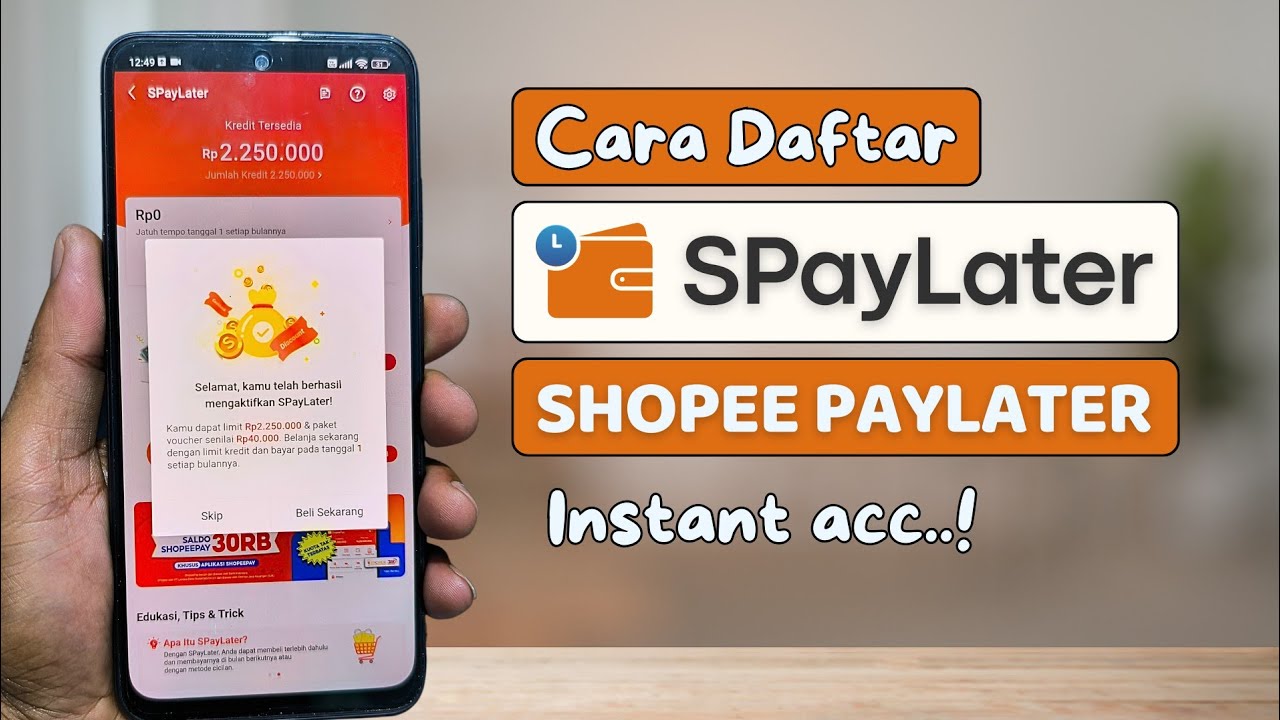 Cara daftar Shopee PayLater langsung di ACC - YouTube