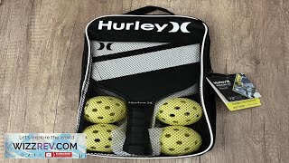 Hurley 7Pc Pickleball Set 2 Paddles 4 Balls Carry Case New