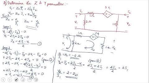 cn (2015 scheme) - module 5 - two port networks - problems with dependent sources