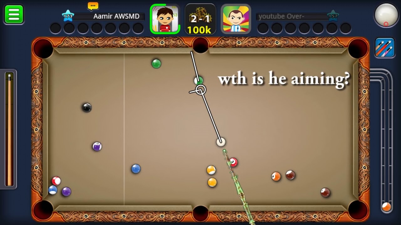 8 Ball Pool  Indirect Match  Awesomised vs Over Mee   TrY BaBy TrY ;
