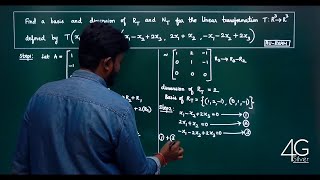 Basis and Dimension of Range and Null space Problem in Tamil | Linear Algebra MA25C02 Unit 2