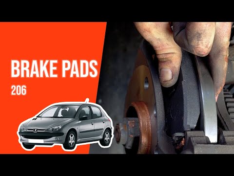 How to replace the front brake pads PEUGEOT 206 🚗