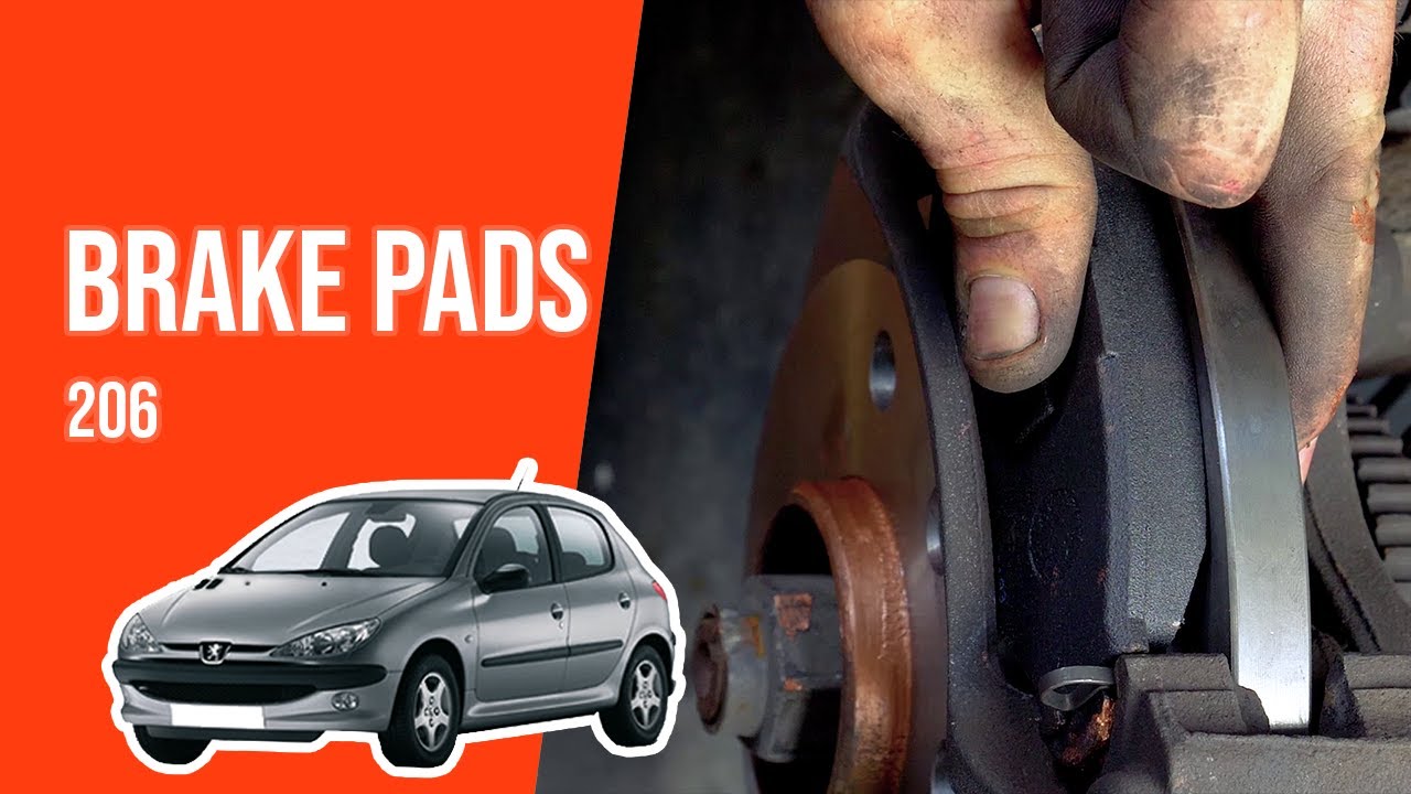 How to replace the front brake pads PEUGEOT 206 🚗 YouTube