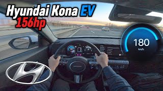 2025 Hyundai Kona Electric Standard Range (156 hp) | POV Autobahn Test Drive in Germany