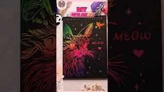 “MEOW” Neon Cat Drawing 🌈🔥 | Easy &amp; Trendy Art