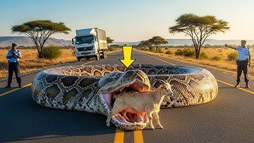 Brave Heroes Save Innocent Goat from Giant Python’s Deadly Attack 🐍