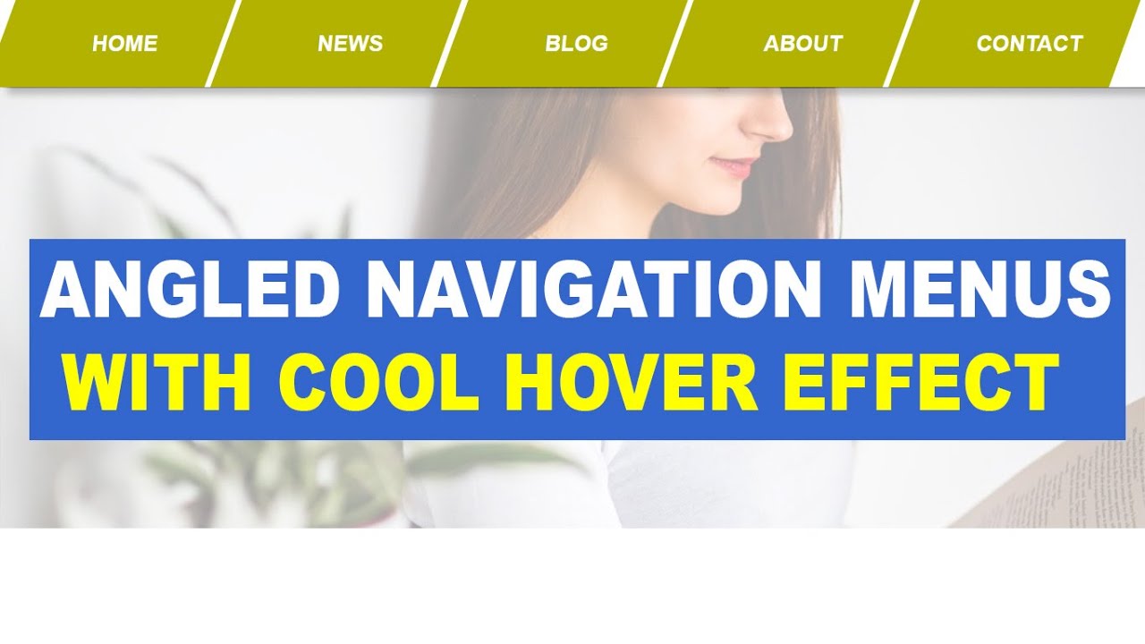 Angled Navigation Menus with Cool Hover Effect || HTML and CSS - YouTube