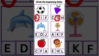 Circle the Beginning Letter 🔤 | Kids Learning Video
