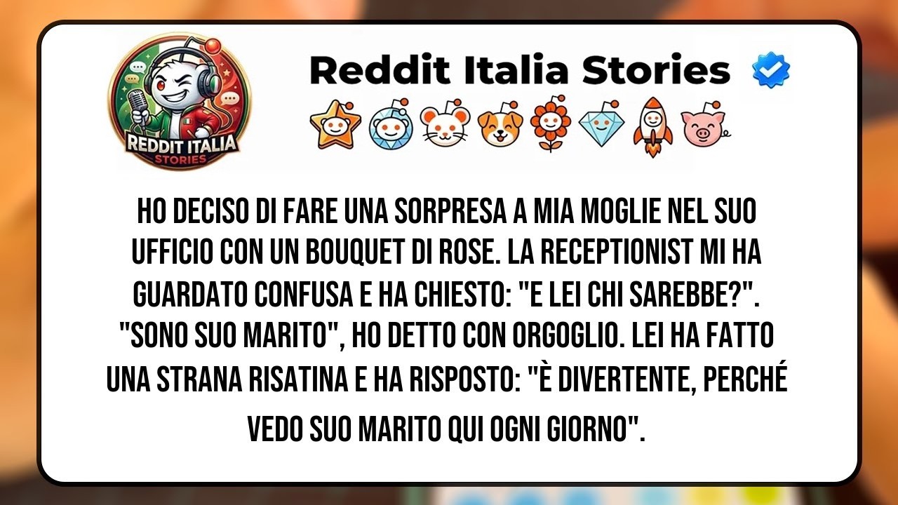 Martedì mattina sono entrato nell’ufficio di mia moglie con venticinque rose rosse in mano, una per ogni anno di matrimonio, convinto di farle una sorpresa. La receptionist mi ha guardato confusa...