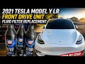 High Mileage Tesla Maintenance! 2021 Tesla Model Y LR front drive unit fluid/filter change