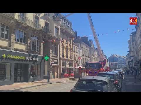 Intervention des pompiers en plein centre-ville de Cherbourg