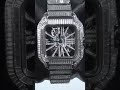 Skeleton Iced Out Watch (kosvimo.com) #skeletonwatch #watch #bustdown #watches #hiphop #baguette