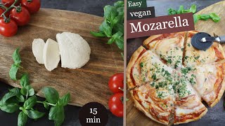 VEGAN MOZZARELLA | Vegan Cheese that taste like regular cheese ! + Vegan pizza and mozarella sticks