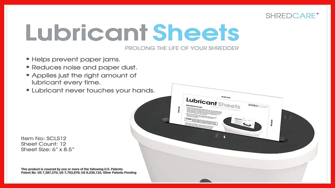 Keep Your Shredder Running Smoothly with These Essential Lubricant Sheets