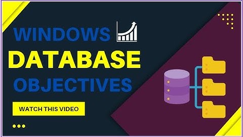 Database Windows   Database Objects in hindi urdu   2nd year computer chapter 03   Prof  Waqar