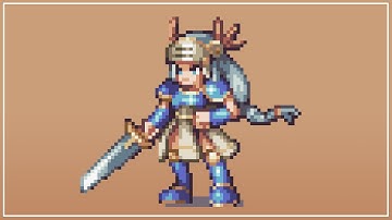 Pixel Art Character Timelapse - Valkyrie Profile (Lenneth)