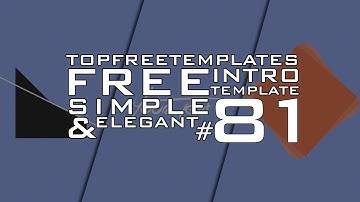 FREE After Effects Intro: Simple And Elegant 2D! #81 w/ Tutorial