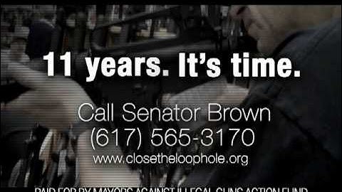 Senator Scott Brown: Close the Gun Show Loophole - New TV Ad - www.closetheloophole.org